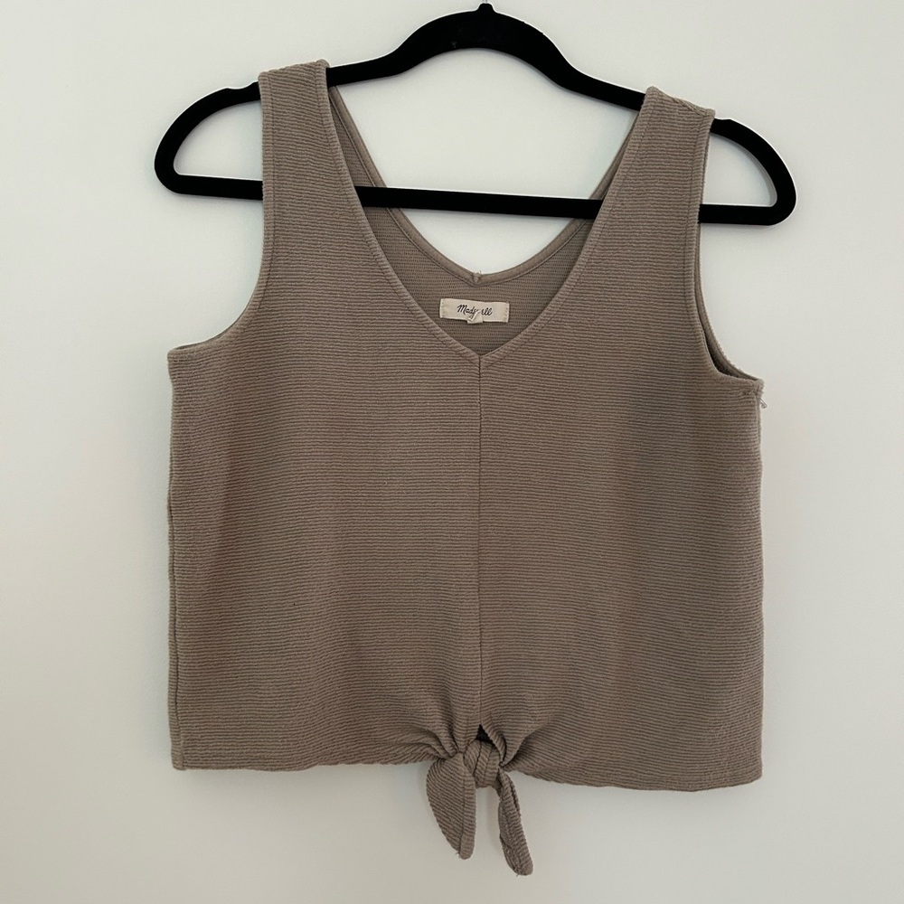 Madewell Texture and Thread Tie Tank Top Size Small